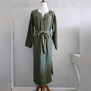 Green Long Sleeve Dress